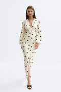 Balloon sleeve dress - Blue flower