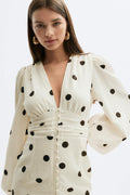 Balloon sleeve dress - Blue flower