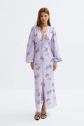 Balloon sleeve dress - Violet