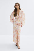 Balloon sleeve dress - Flower