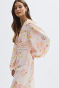 Balloon sleeve dress - Flower