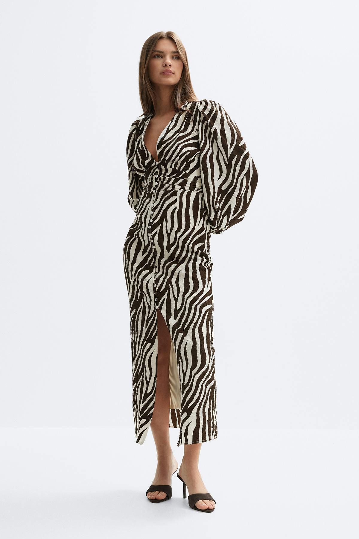 Balloon sleeve dress - Aop