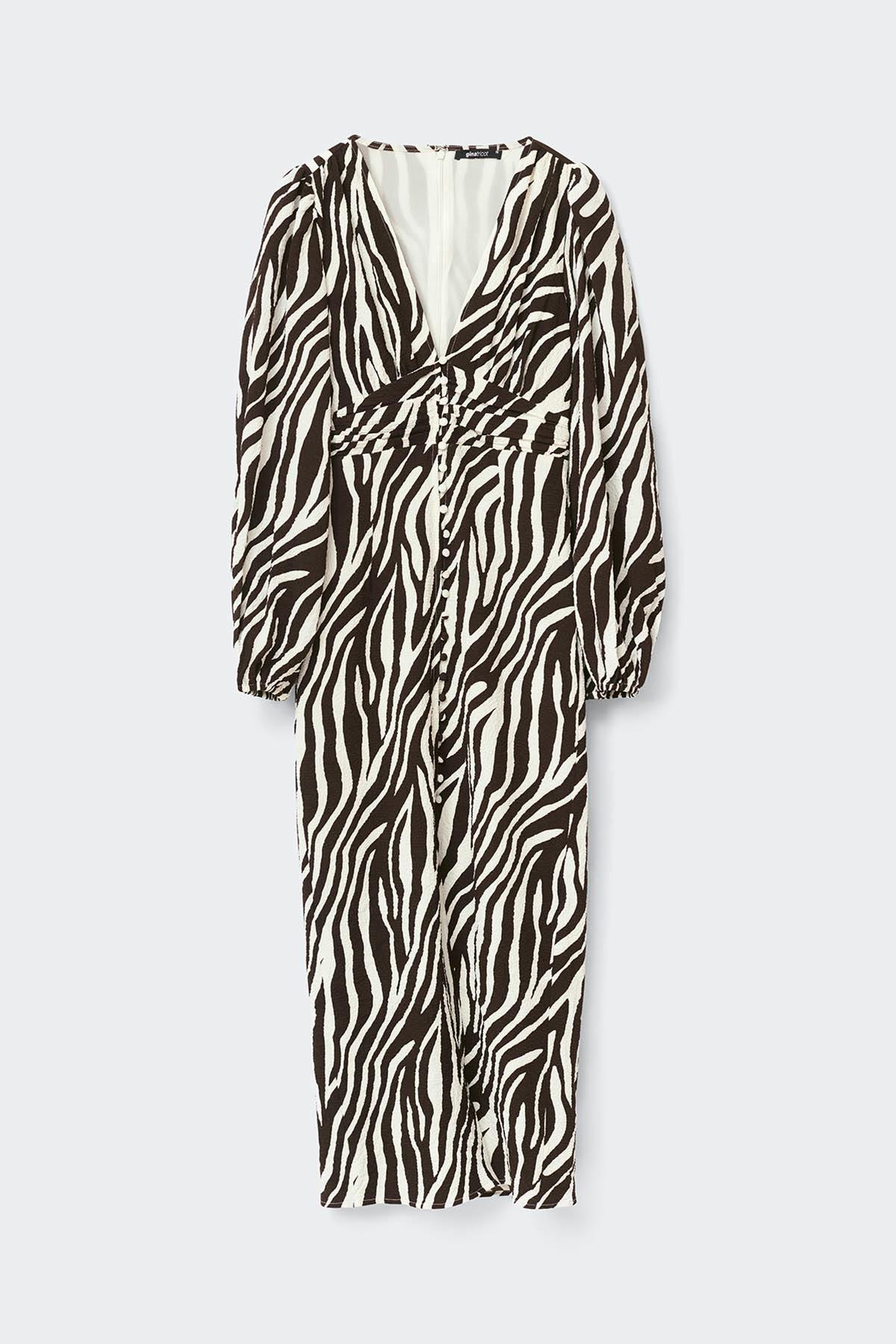 Balloon sleeve dress - Zebra