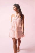 14+ halterneck frill dress - Ballet slipper