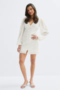 14+ embroidery dress - Blanc cassé