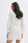 14+ embroidery dress - Blanc cassé