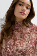 Scarf blouse - Dot print