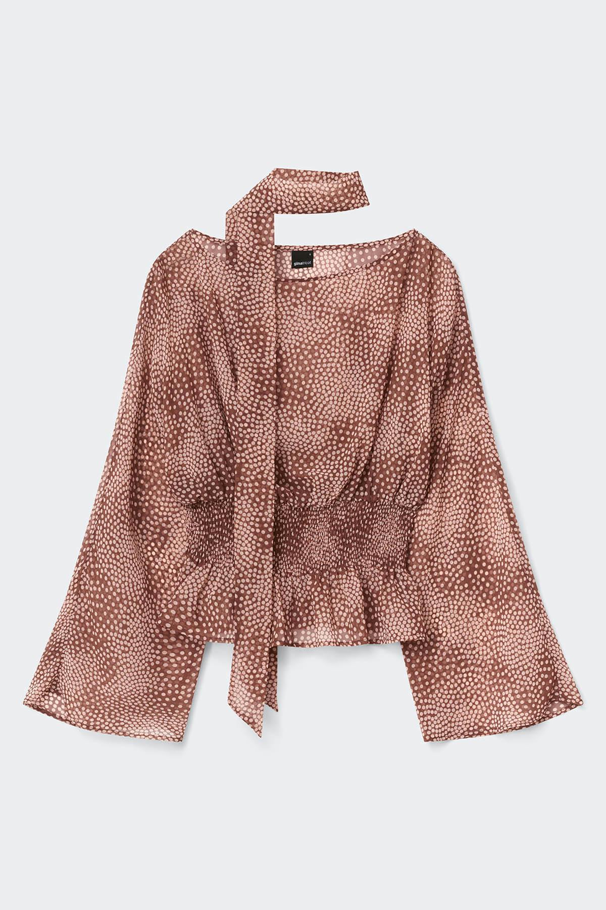 Scarf blouse - Dot print