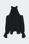 Boho chiffon blouse - Noir