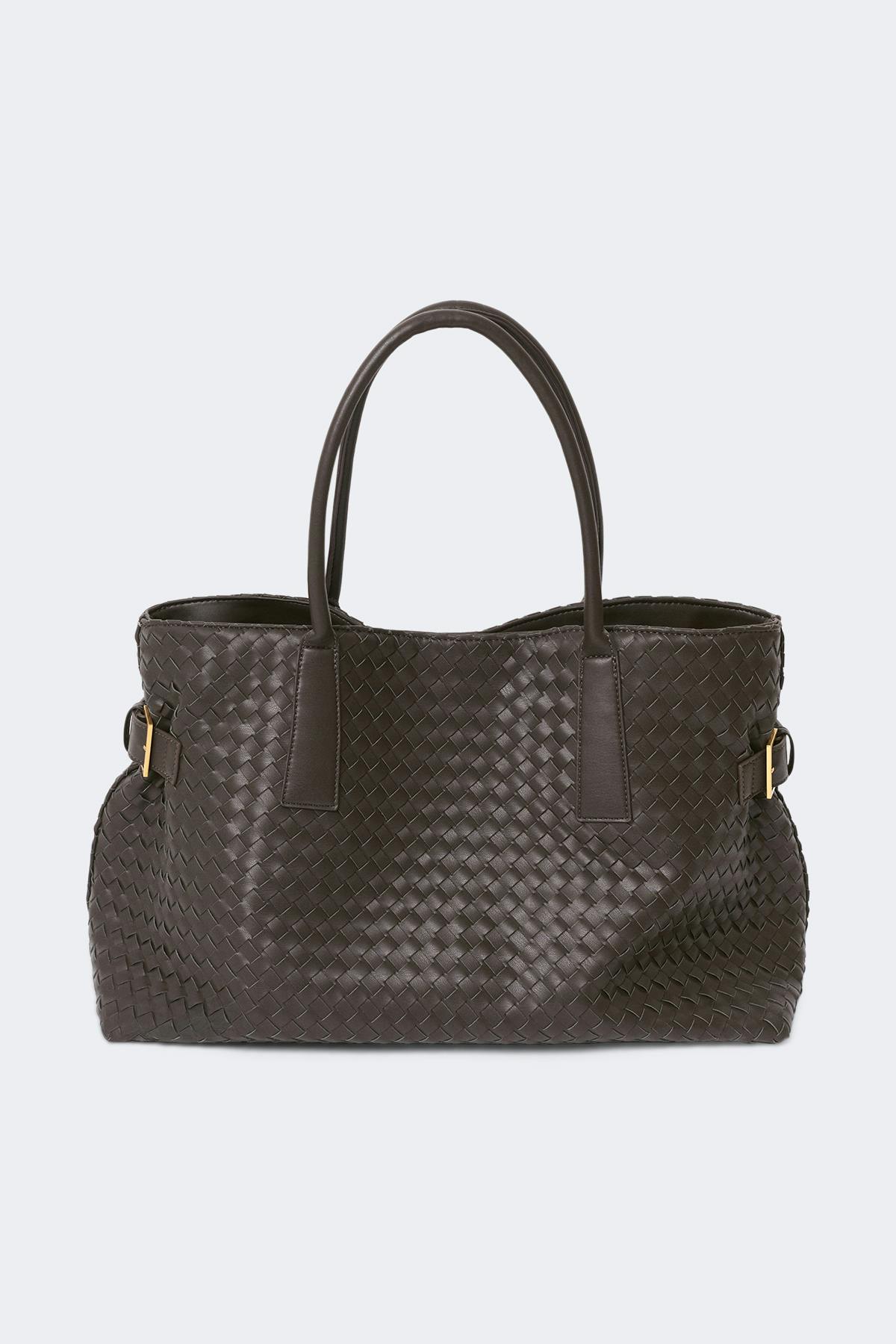 Braided tote bag - Noir