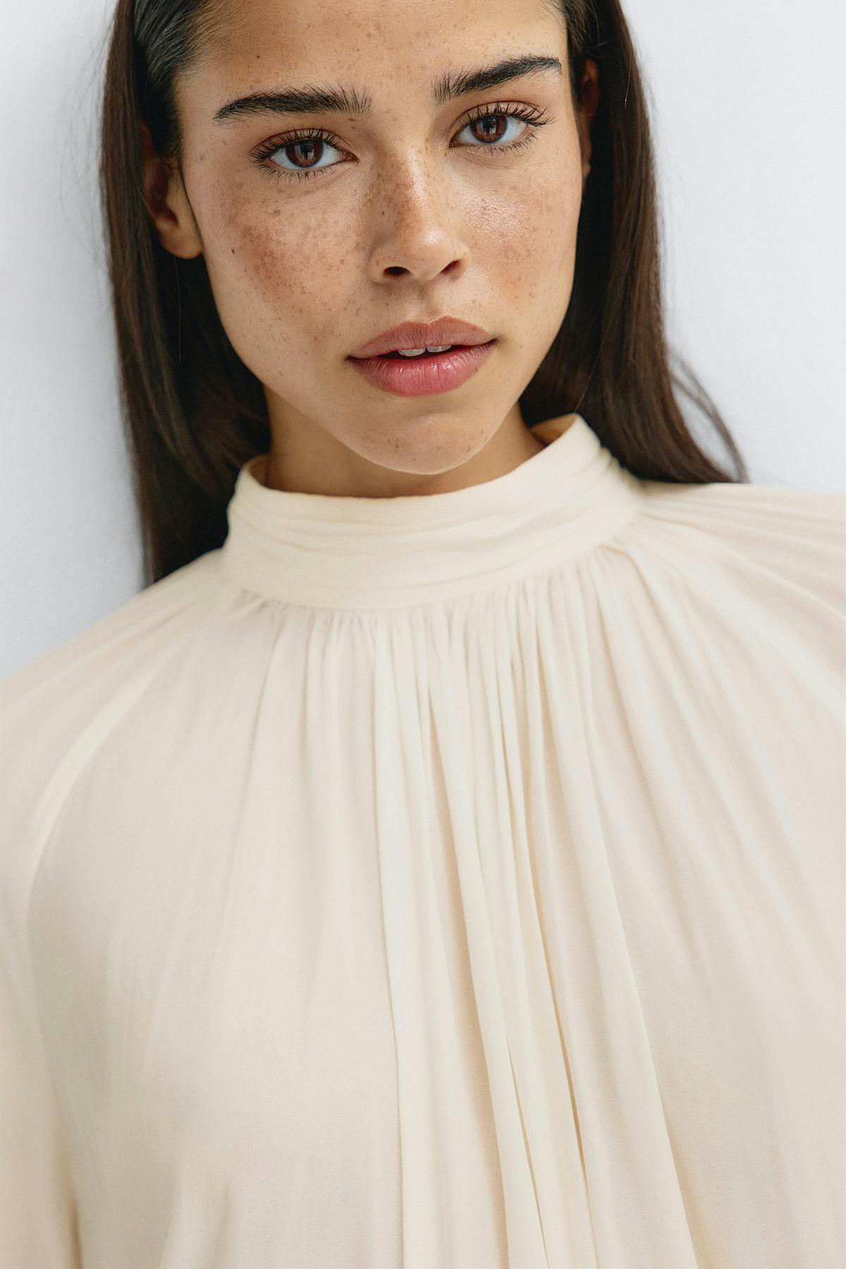 Boho frill blouse - Blanc cassé