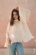 Boho frill blouse - Peach