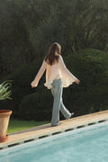 Boho frill blouse - Peach