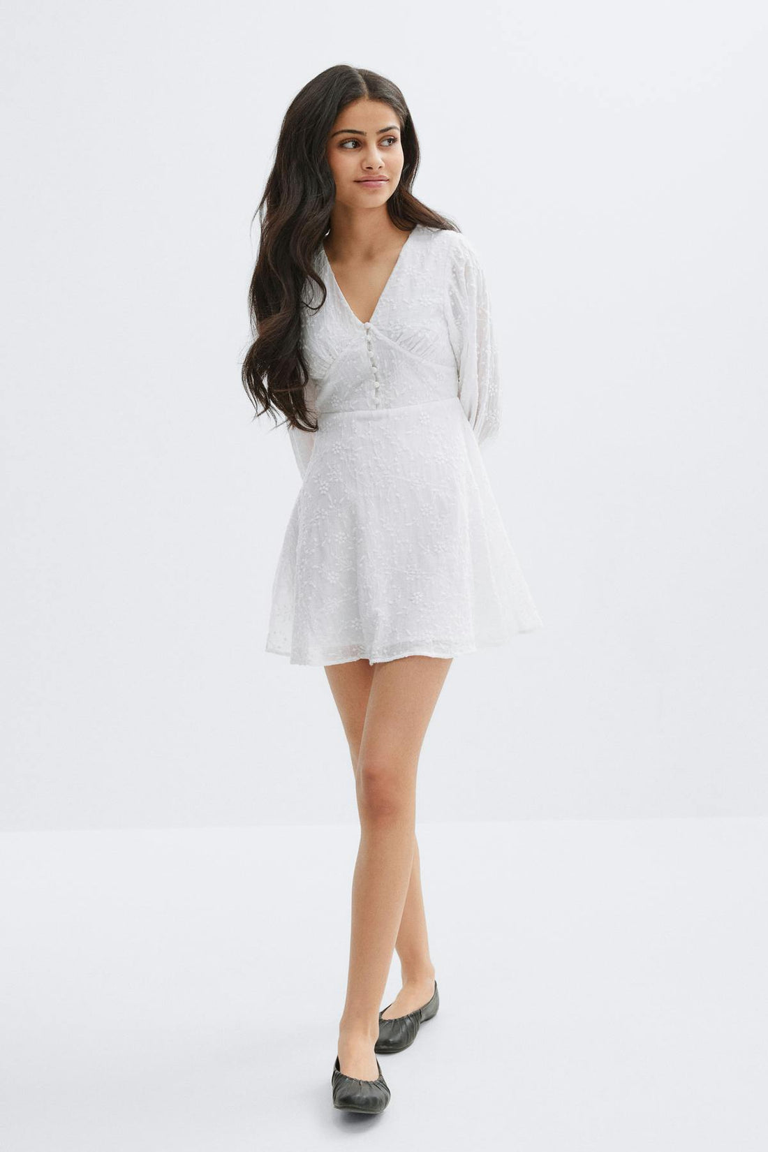 Y embroidery dress - Gardenia
