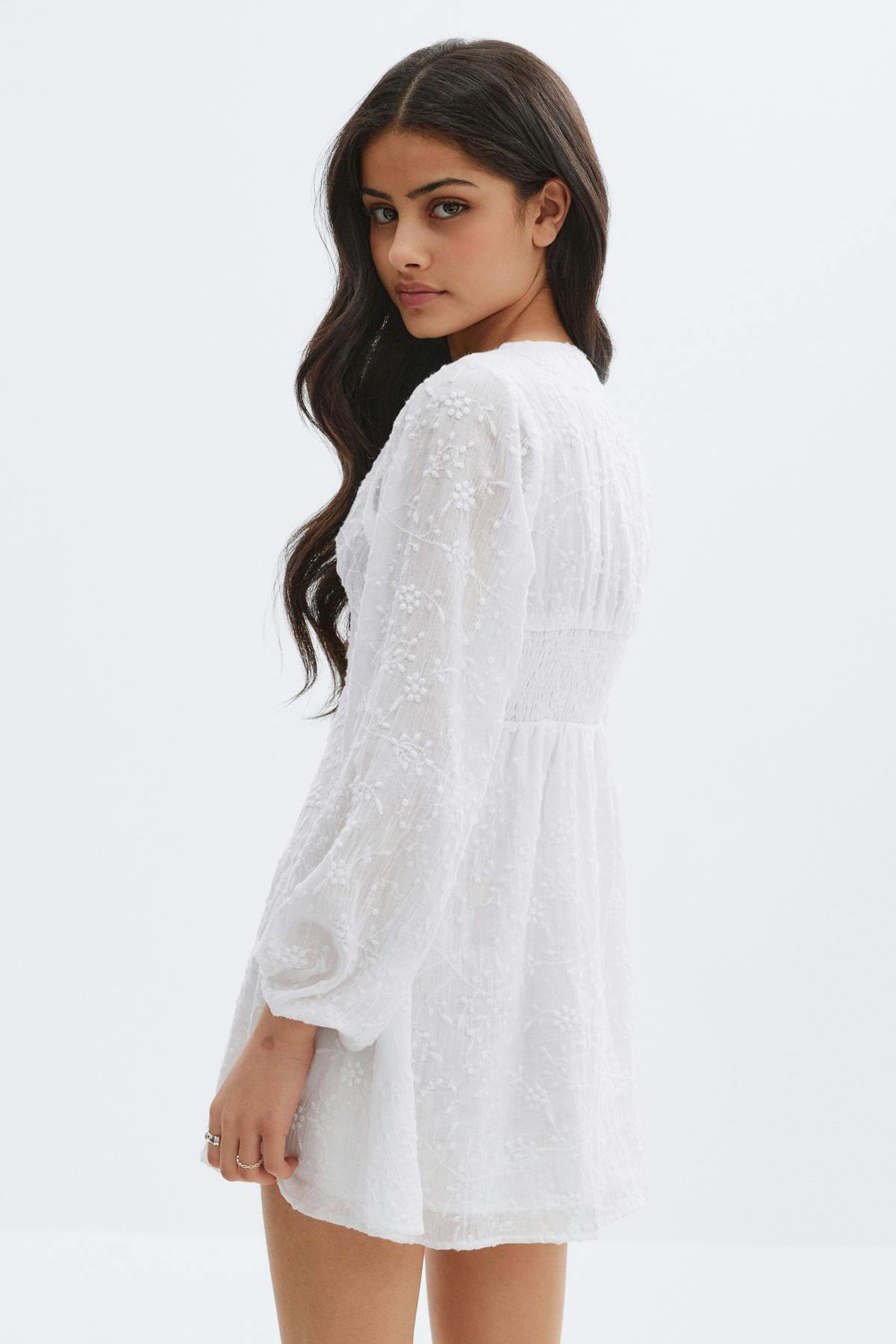 Y embroidery dress - Gardenia