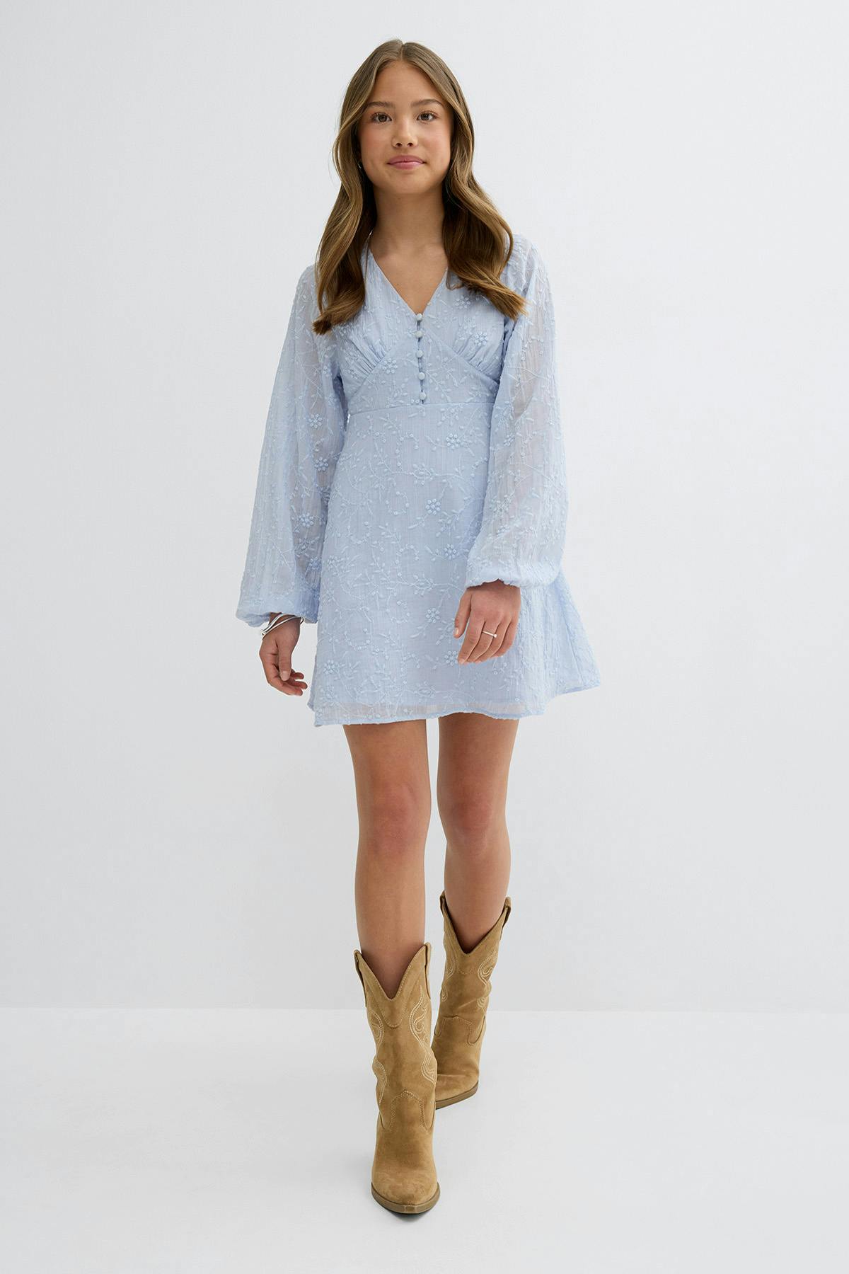 Y embroidery dress - Gardenia