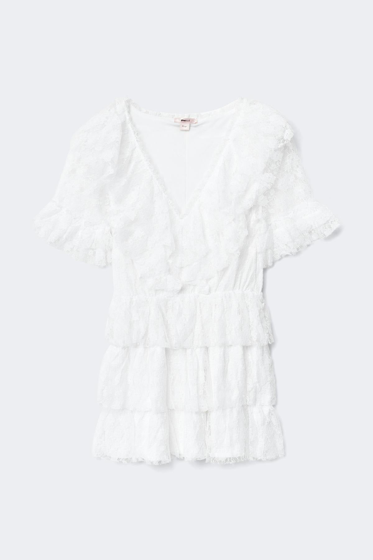 14+ lace dress - Blanc
