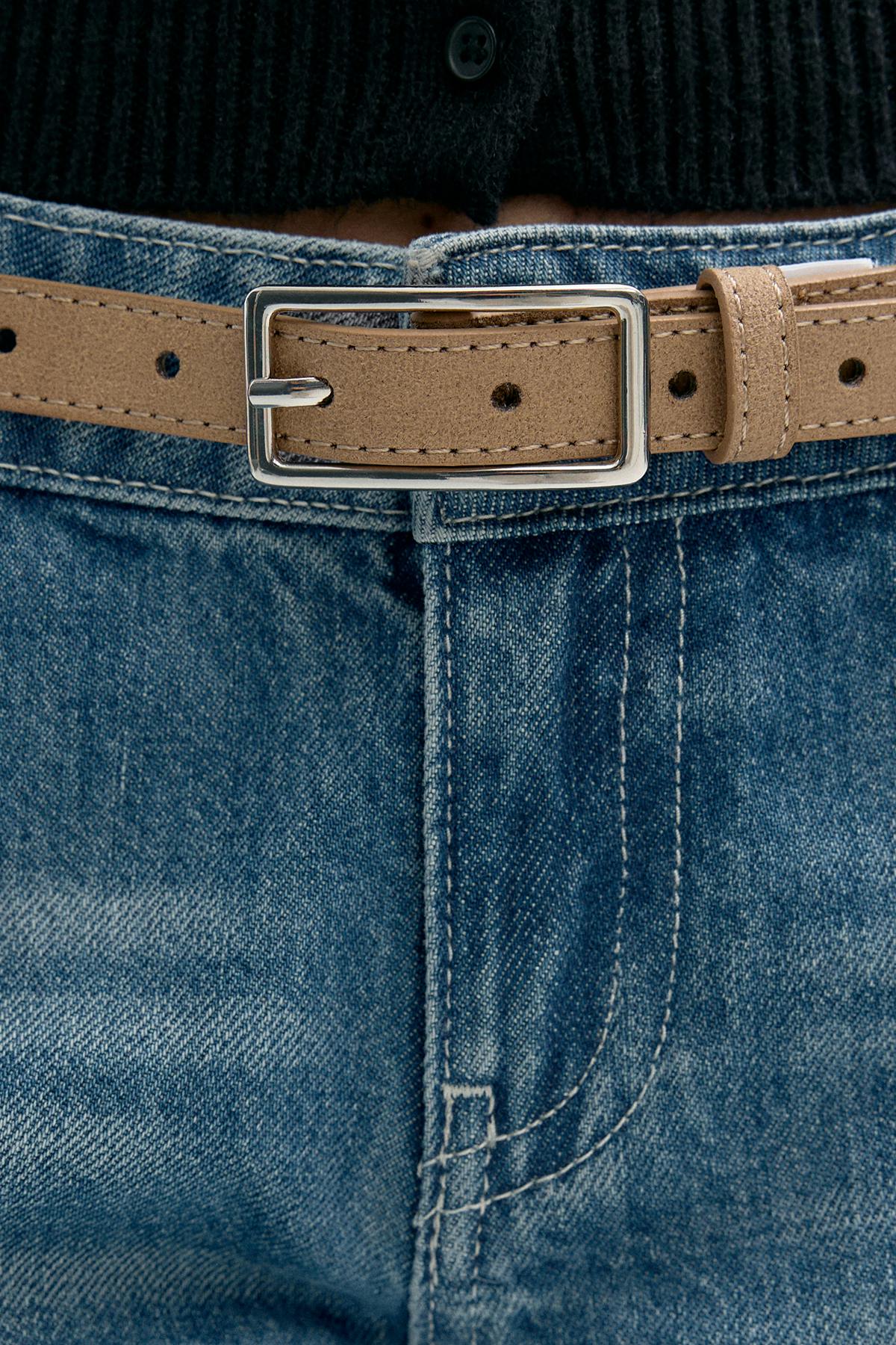 Clean rectangular belt - Noir