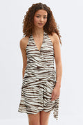 Sheer wrap dress - Noir