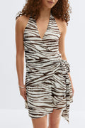 Sheer wrap dress - Noir