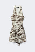 Sheer wrap dress - Noir