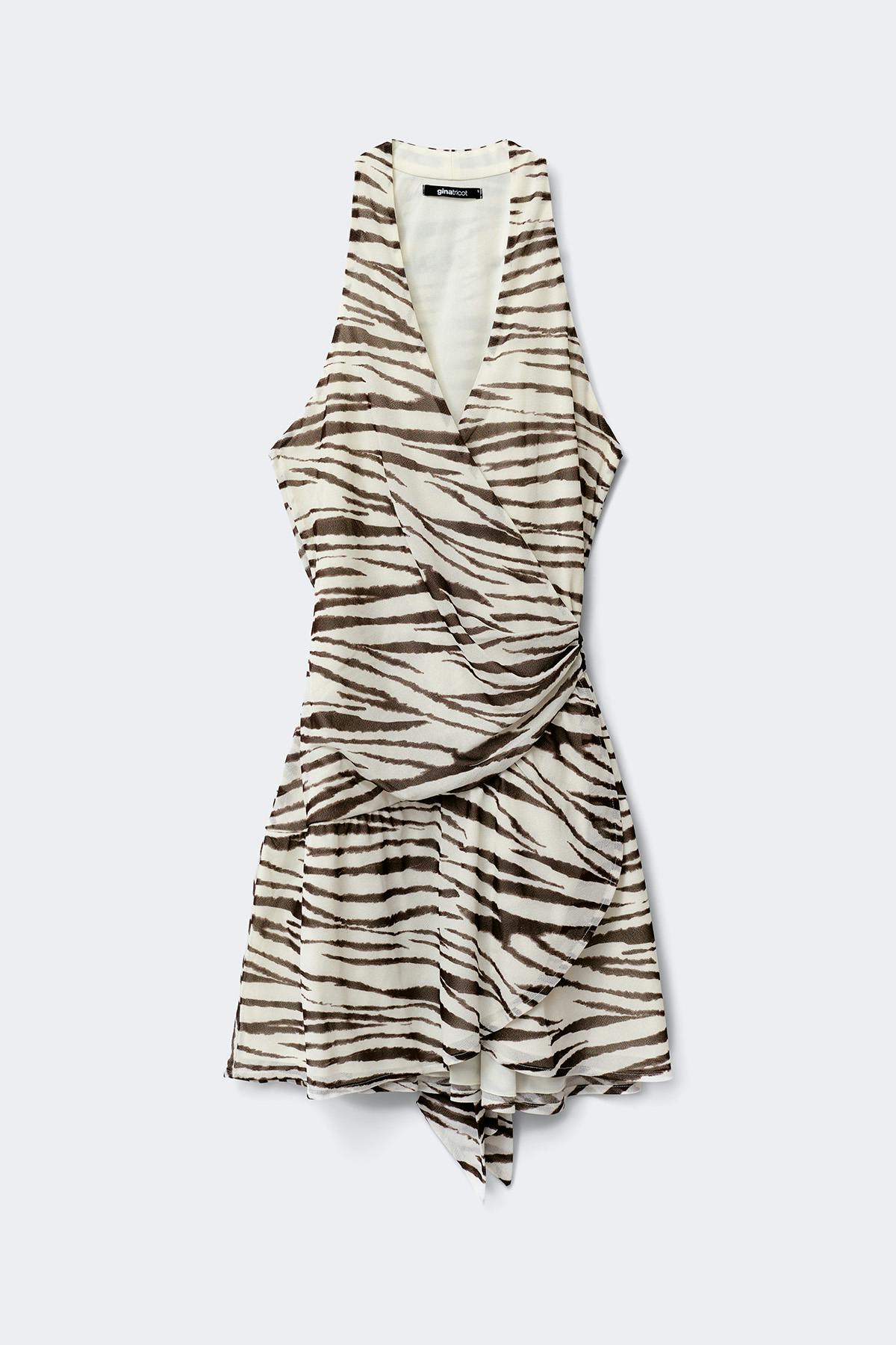 Sheer wrap dress - Noir