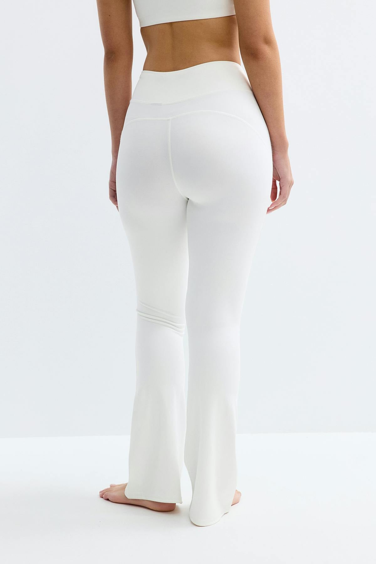 Flare yoga tights - Dusty blue