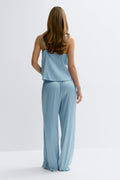Satin loungewear trousers - Blue night