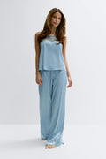 Satin loungewear trousers - Blue night