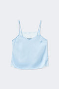 Satin loungewear singlet - Blue night