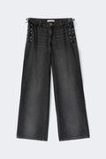 Tied up loose jeans - Bleu foncé