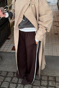 Sporty wide trousers - Noir