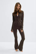 Zip yoga jacket - Chocolate plum