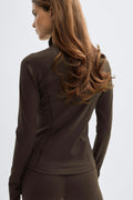 Zip yoga jacket - Chocolate plum