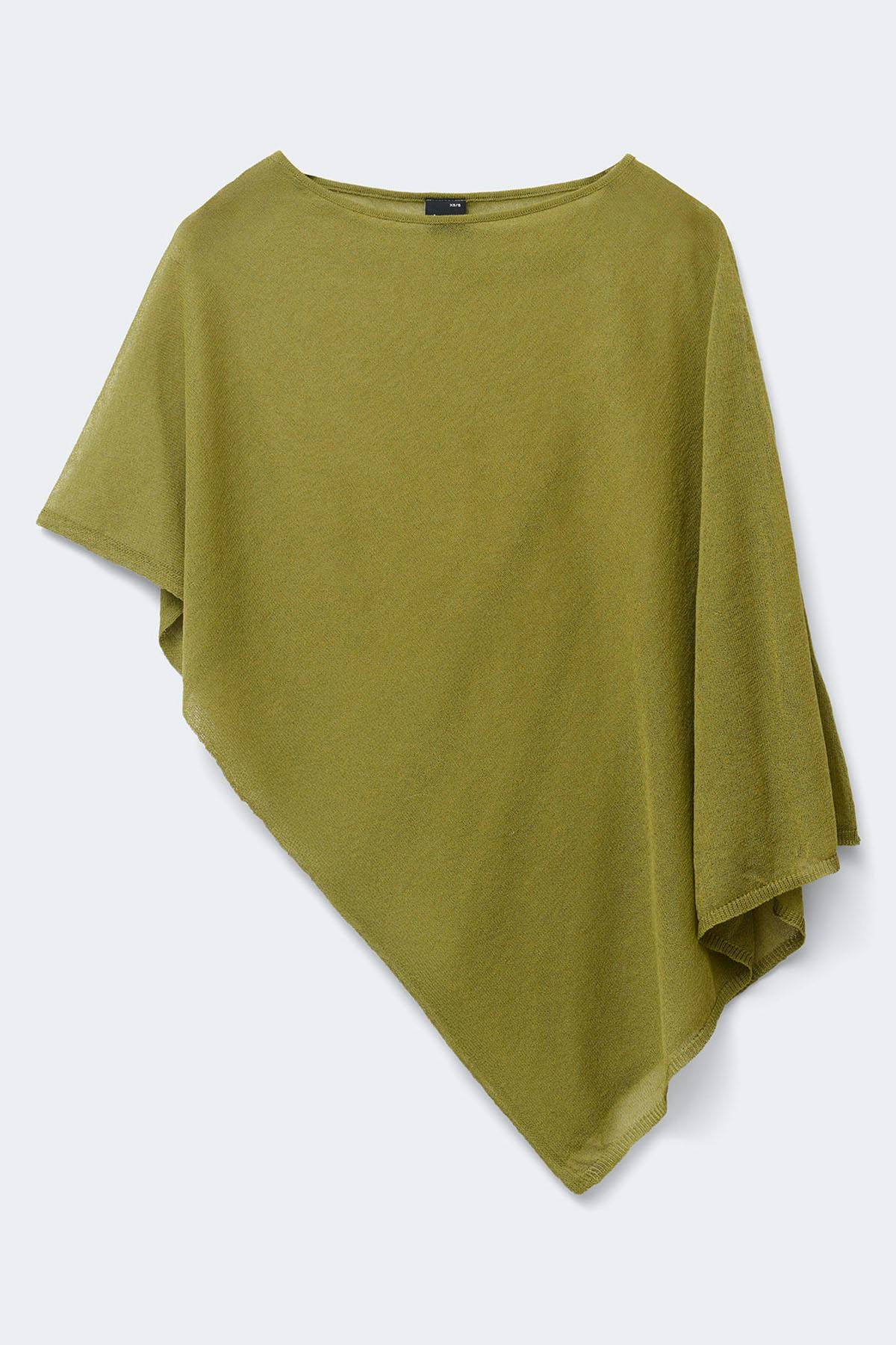 Knitted cape top - Vanilla yellow