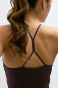 Detailed back yoga singlet - Noir