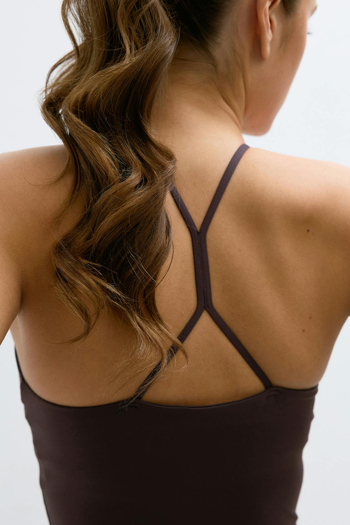 Detailed back yoga singlet - Noir