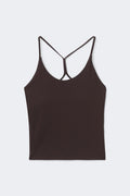 Detailed back yoga singlet - Chocolate plum