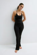 Detailed back yoga singlet - Blanc cassé