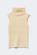 Sleeveless knitted top - Vanilla