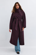 High neck coat - Noir