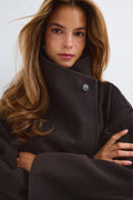 High neck coat - Gris