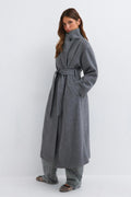 High neck coat - Gris