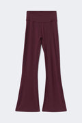 Tall flare yoga tights - Chocolate plum