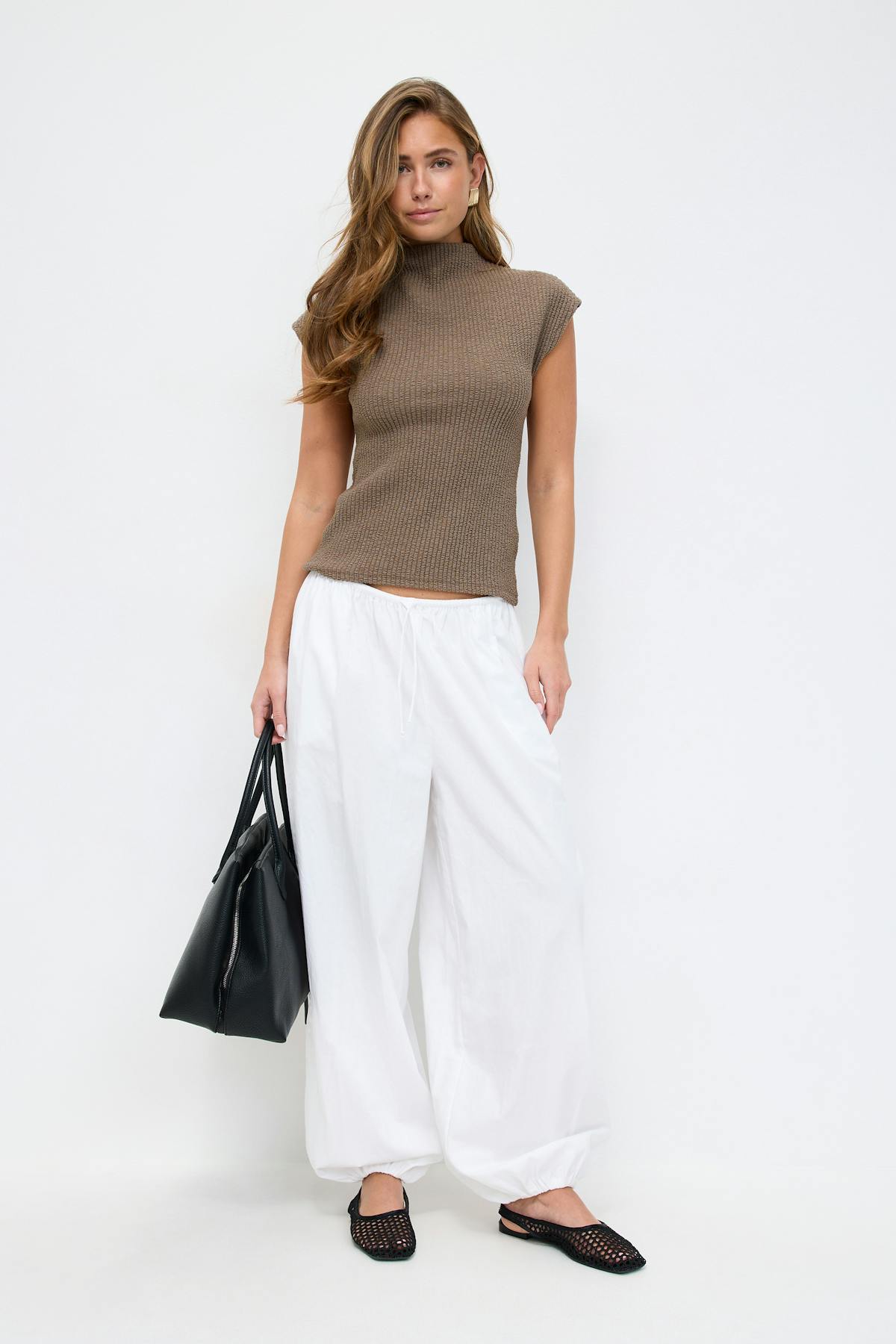 Funnel neck top - Noir