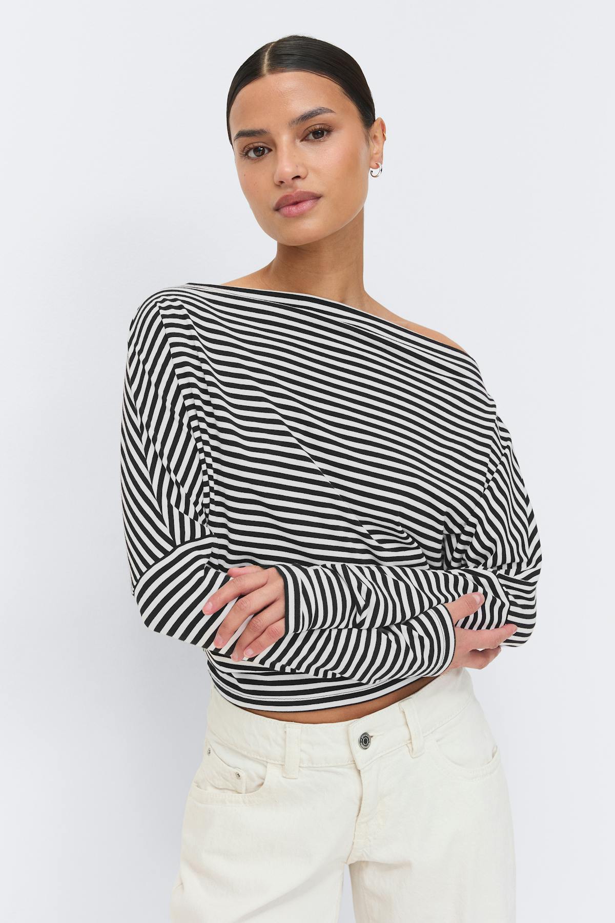 Dropped shoulder top - Stripe