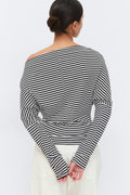 Dropped shoulder top - Stripe