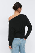 Dropped shoulder top - Noir