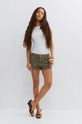 Glow low denim shorts - Dk vintage blue