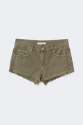 Glow low denim shorts - Dk vintage blue